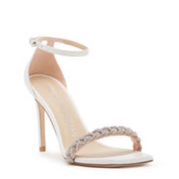 Stuart Weitzman Elegant Cream Braided Heels Sz 7
Made In Spain